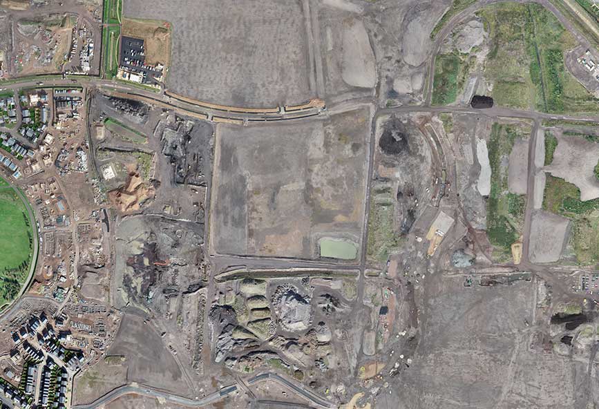 Drone Construction Survey, orthomosaic photo map, by Aeroviews